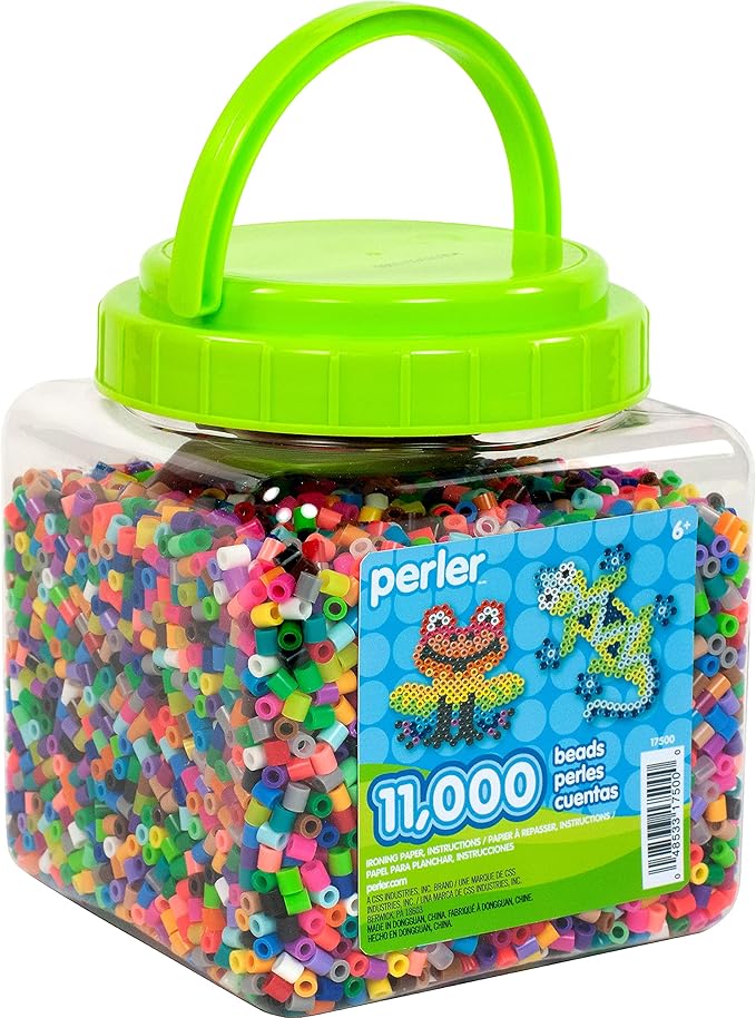 Perler Beads Assorted Multicolor Fuse Beads for Kids Crafts, 11000 pcs