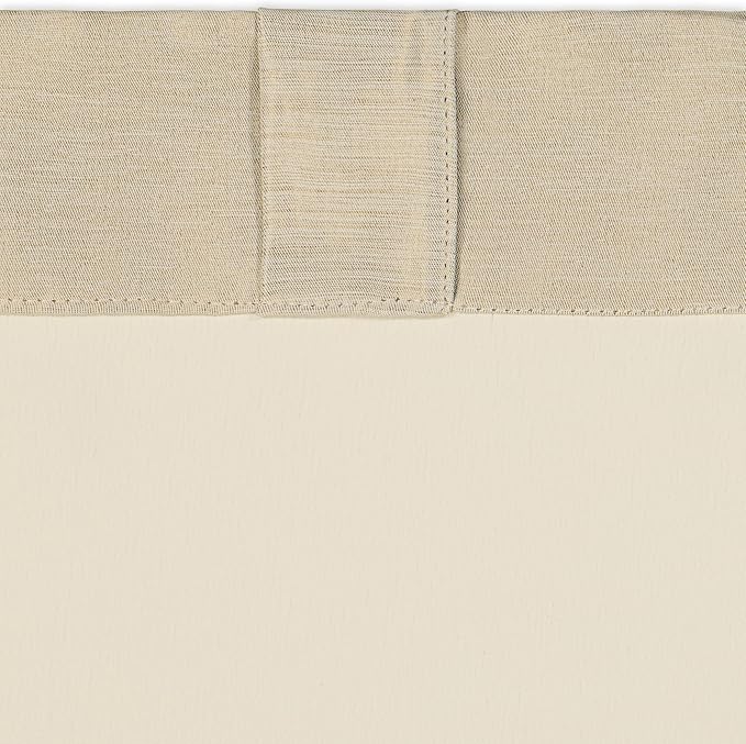 Eclipse Fresno Modern Blackout Thermal Rod Pocket Window Curtain for Bedroom (1 Panel), 52" x 84", Wheat