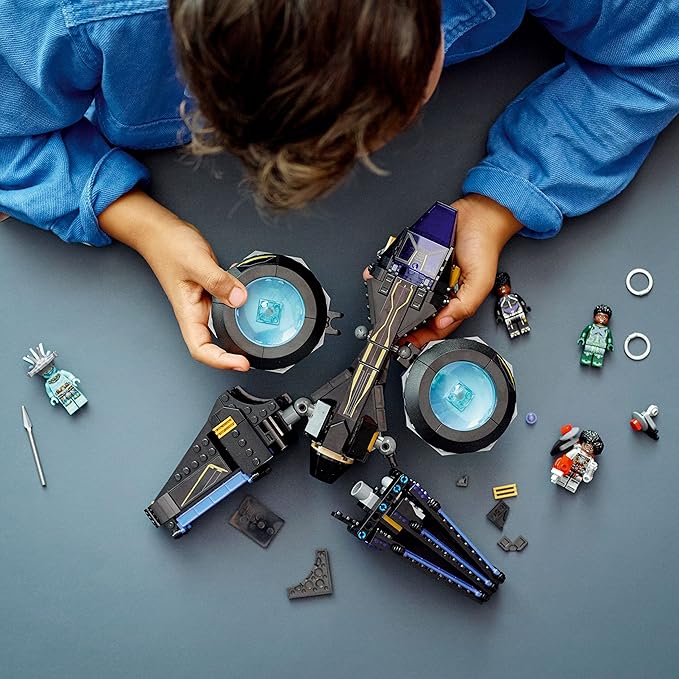 LEGO Marvel Shuri's Sunbird, Black Panther Aircraft Buildable Toy Vehicle for Kids, 76211 Wakanda Forever Set, Avengers Superheroes Gift Idea