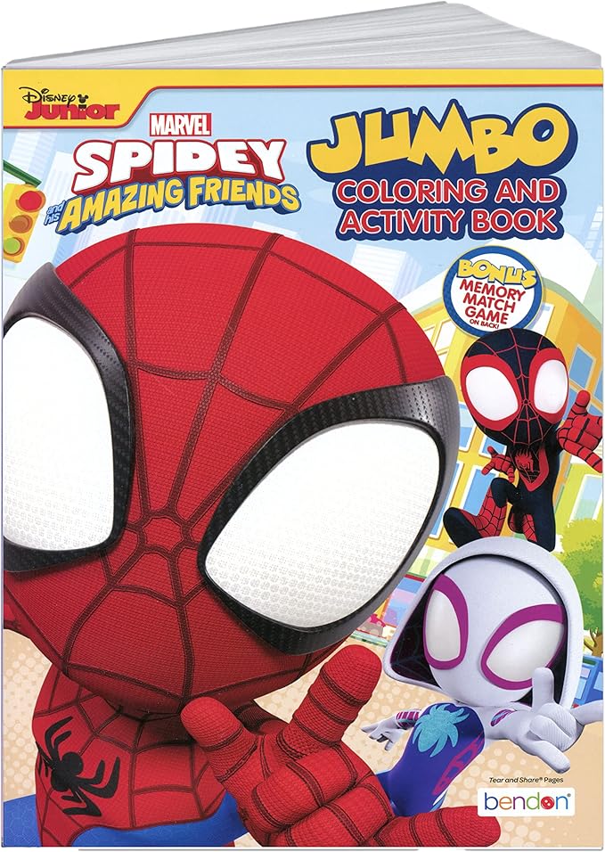 Spidey and His Amazing Friends Activity Set Bundle - Spiderman Coloring Book, Spiderman Stickers, 2-Sided Superhero Door Hanger and More, Red