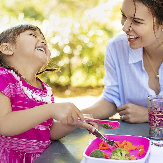 Munchkin Polish Toddler Utensils, Includes Fork, Knife and Spoon, Stainless Steel, 3 Piece