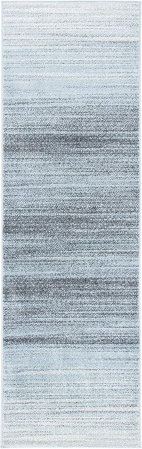 SAFAVIEH Adirondack Collection Runner Rug - 2'6" x 12', Grey & Light Grey, Modern Ombre Design, Non-Shedding & Easy Care, Ideal for High Traffic Areas in Living Room, Bedroom (ADR142G)
