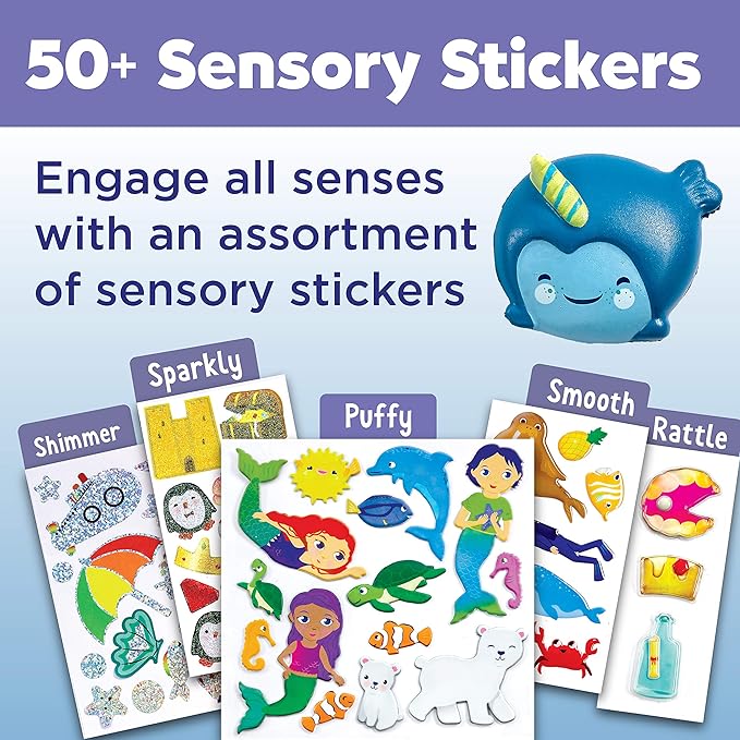 Creativity For Kids Sensory Sticker Playset - Magical Undersea Adventures - 50+ Sensory Stickers and Scenes - Gifts for Boys and Girls Ages 4+