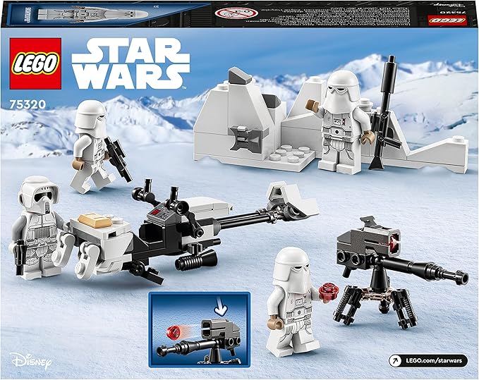 LEGO 75320 Star Wars Snowtrooper Battle Pack, Collector Set with 4 Figures, Blaster and Toy for Children Aged 6 Years +