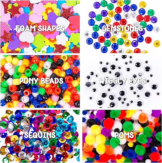 Made By Me Ultimate Craft Box, Art & Craft Activities 1000 Piece Set, Storage Case, Great for Preschool Arts & Crafts, Adult & Group Projects, Craft Box for Kids Girls & Boys