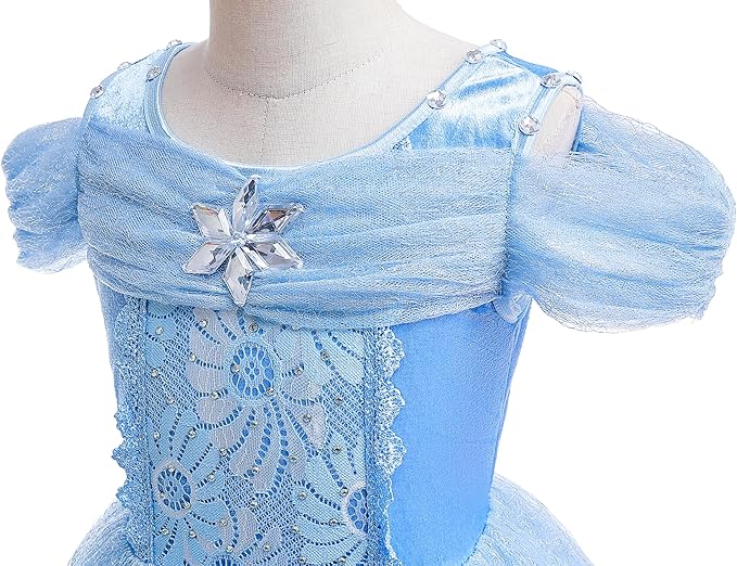 Dressy Daisy Toddler Little Girls' Princess Dress Costume with Accessories Halloween Fancy Dresses Up Butterfly Size 4T Blue