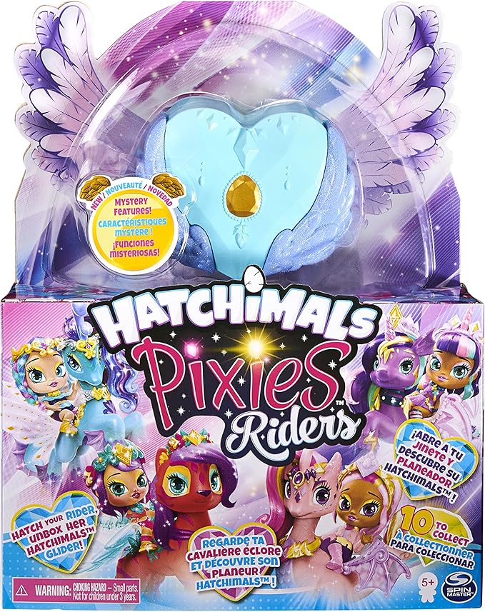 Hatchimals Pixies Riders, Lagoon Lily Pixie and Seastallion Glider Set with Mystery Feature