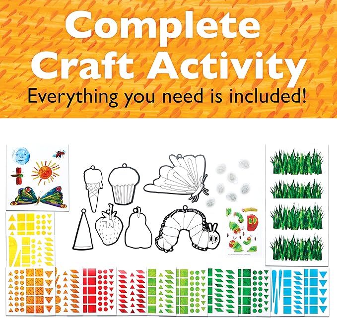 Creativity for Kids The Very Hungry Caterpillar: Sticker Suncatcher Kit - DIY Window Stickers for Toddlers from The World of Eric Carle, Preschool Arts and Crafts for Kids Ages 3-5+, Medium