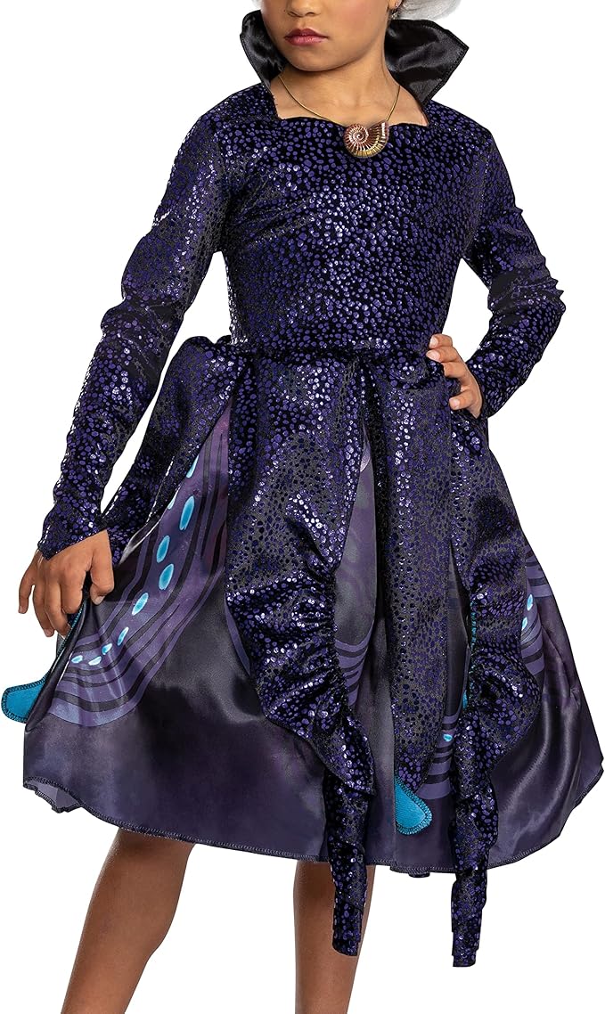 Ursula Costume for Kids, Deluxe Official Disney The Little Mermaid Live Action Costume with Accessories