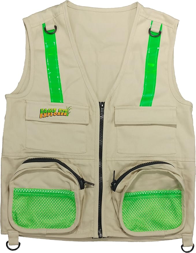 Kids Cargo Vest for Boys and Girls with Reflective Safety Straps