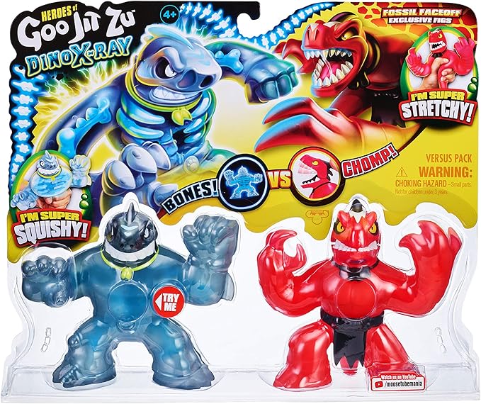 Heroes of Goo Jit Zu Dino X-Ray Fossil Faceoff Versus Pack - Thrash vs Verapz