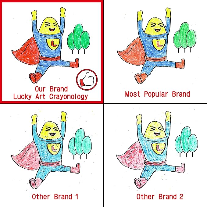 Lucky Art 10 Sets of 4 Packs (40 count) Large Size Crayons - Mini Crayon Packs Non-Toxic Crayons; Crayons in bulk for Kids Party Favors, School Supplies for Teachers & Travel Crayons