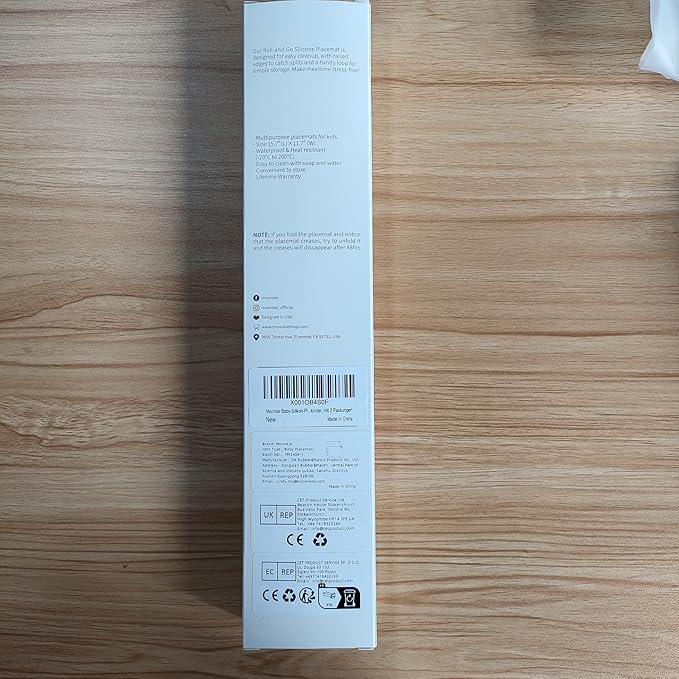 Moonkie Silicone Placemats for Baby & Kid, Stain-Proof Non-Slip Toddler Food Mats Eating Table Mat with 2 Packs