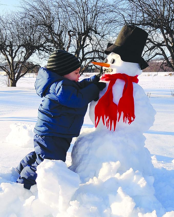 Pearhead Build A Snowman Decorating Kit, A Great DIY Snow Day Craft For Kids, Holiday Decorations for Kids, Snowman Pieces Kit, Christmas Gifts For Kids