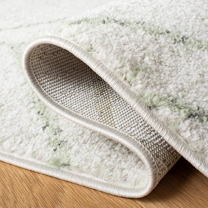 SAFAVIEH Adirondack Collection Accent Rug - 4' x 6', Ivory & Sage, Modern Geometric Design, Non-Shedding & Easy Care, Ideal for High Traffic Areas in Entryway, Living Room, Bedroom (ADR241W)