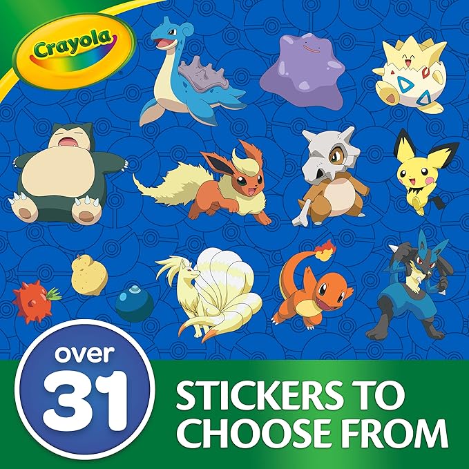 Crayola Pokémon Squirtle Coloring Art Case (71+ pcs), Kids Art Set, Coloring Pages and Markers, Pokemon Toys, Gift for Kids, 4+