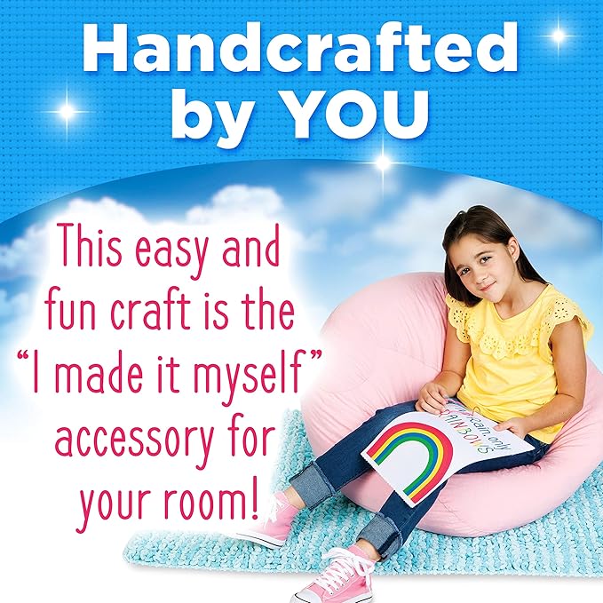 Creativity for Kids Quick Stitch Banner – Kids Cross Stitch Rainbow Kit
