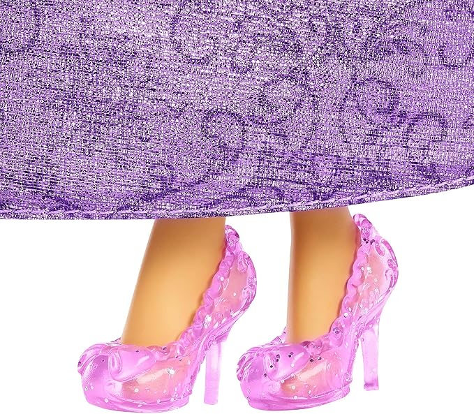 Mattel Disney Princess Toys, Rapunzel Fashion Doll, Sparkling Look with Blonde Hair, Blue Eyes & Tiara Accessory, Inspired by the Movie Tangled