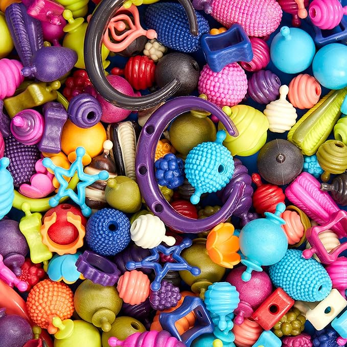 B. toys – Pop Arty! 275 Pcs- Jewlery Making Kit- Creative Pop Snap Bead Set for Kids –DIY Craft Jewelry Making Kit –Necklaces, Rings, Bracelets – 4 Years +