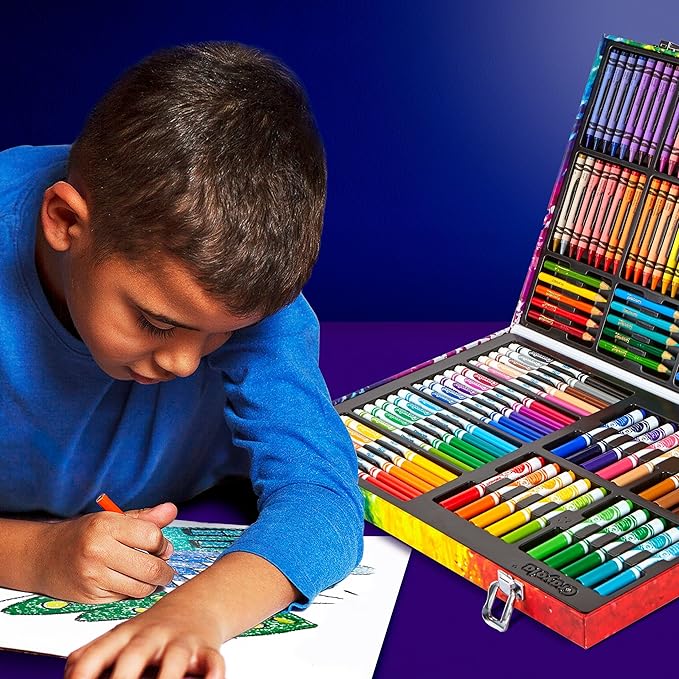 Crayola Inspiration Art Case Coloring Set - Space (140ct), Art Kit For Kids, Toys for Girls & Boys, Art Set, Gift for Kids [Amazon Exclusive]