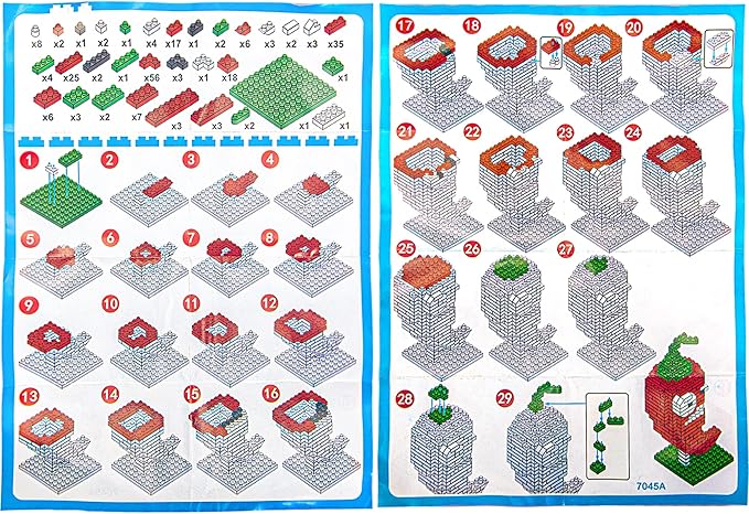 Plants vs. Zombies Building Blocks 2090 PCS Contain Flag &Football Zombie/Melon-pult/Jalapeno/Cherry Bomb/Cactus Assembly Model Toys Set for Girls Boys Brithday, Christmas