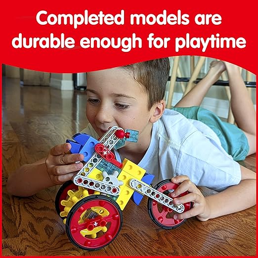 My Gears Transport Set - 118 Pieces - 8+ Activities - Gears Toys for Kids - Build Rotating, Moving Models - Building Toys for Kids Ages 4-8