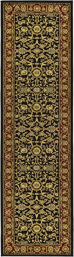 SAFAVIEH Lyndhurst Collection Runner Rug - 2'3" x 10', Black & Red, Traditional Oriental Design, Non-Shedding & Easy Care, Ideal for High Traffic Areas in Living Room, Bedroom (LNH212G)