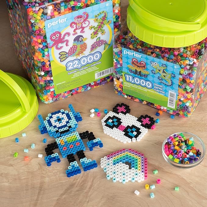 Perler Beads Assorted Multicolor Fuse Beads for Kids Crafts, 11000 pcs