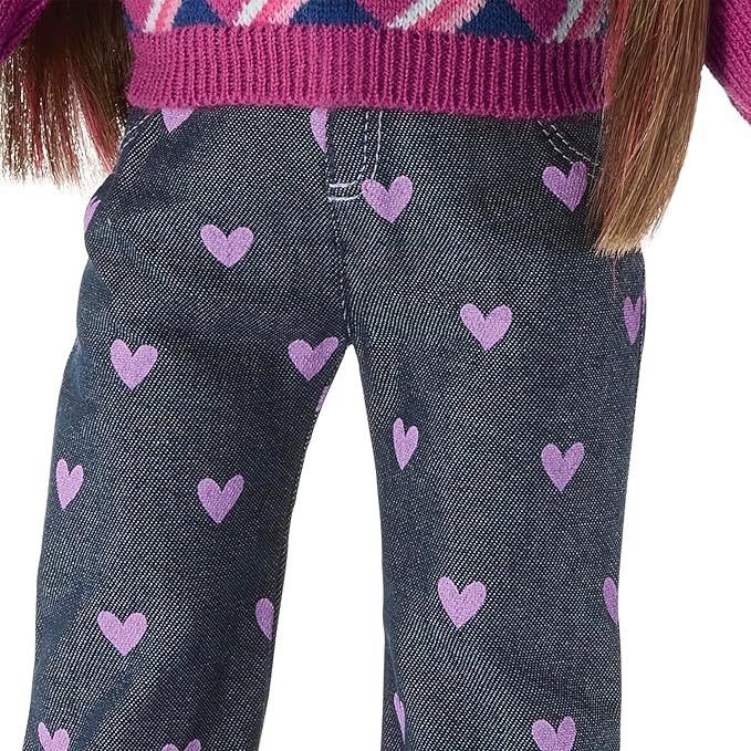 American Girl Truly Me 18-inch Doll School-Day Style Outfit with Cardigan, Tee, and Pair of Sneakers, For Ages 6+