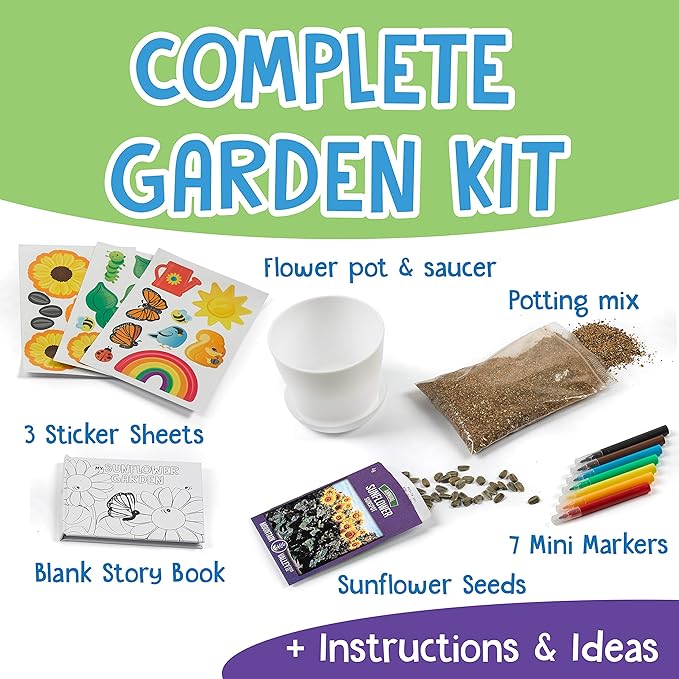 Creativity for Kids Sunflower Garden - Sunflower Growing Kit - Garden Set for Girls and Boys