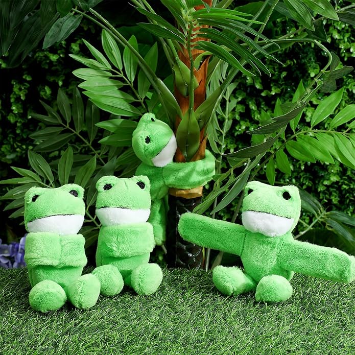 Deekin 10 Inch Stuffed Animal Slap Bracelets Plush Animals Slap Band Cute Snap Bracelet Jungle Themed Animal Huggers for Party Birthday Favor