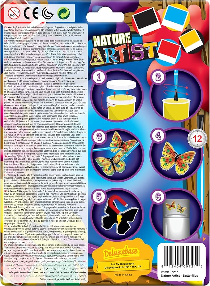 Nature Artist - Butterfly from Deluxebase. Fridge Magnet Painting Set and Colorful Arts and Crafts for Kids, Great for Animal Party Favors and Creative Toys.