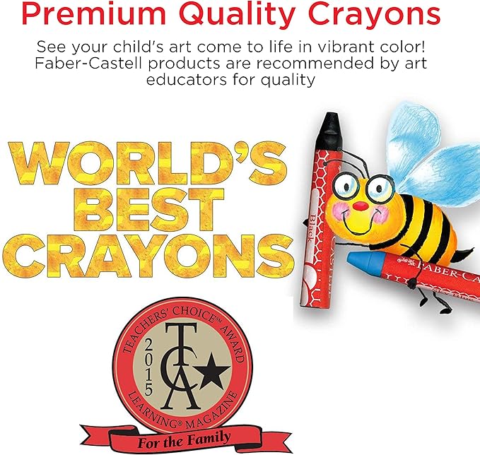 Faber-Castell Beeswax Crayons School Pack, 240 Jumbo Crayons - Art Tools for Education and Classroom,Black