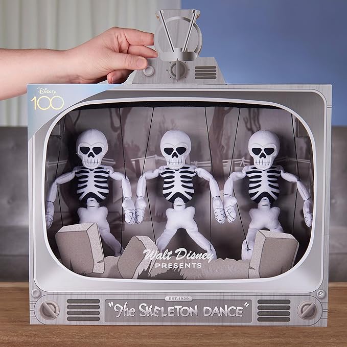 Disney100 Years of Wonder Walt Disney Presents Silly Symphonies Skeleton Dance Collectible Plush Stuffed Doll, Kids Toys for Ages 5 Up, Amazon Exclusive by Just Play
