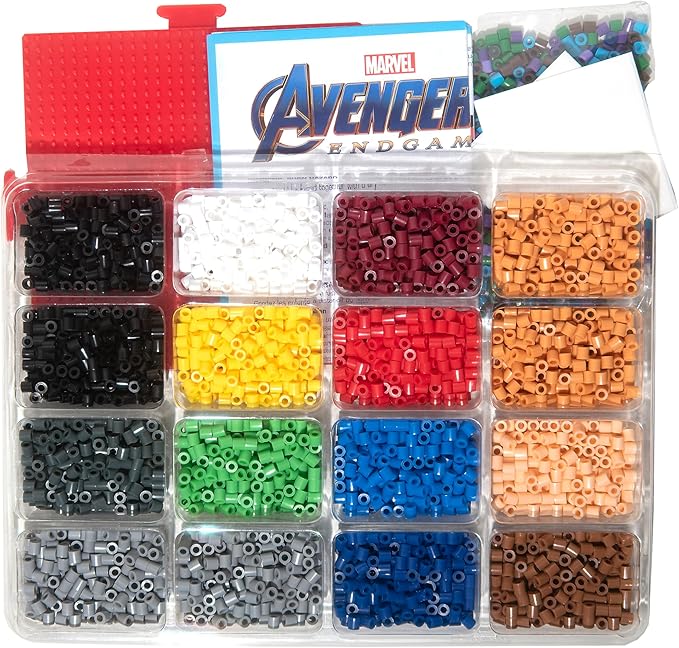 Perler PER8054346 Marvel Avengers Fuse Bead Kit, 4503pc, 10 Patterns, Multicolor, Small