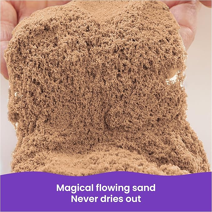 Kinetic Sand, 11lb (5kg) Natural Brown Bulk Play Sand for Arts and Crafts, Sandbox, Moldable Sensory Toys for Kids Ages 3 and up