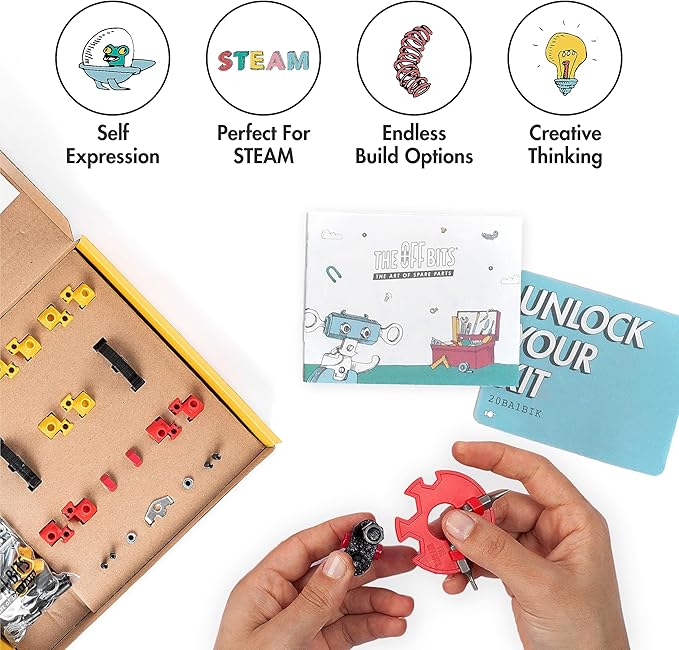 Motorbike Stem Building Toys, RiderBit Educational Build Your Own Robot Toy for Kids 8+ Year Old Boys and Girls, Stem Toys Engineering Kit, Vehicle Construction Toys Steam Gift