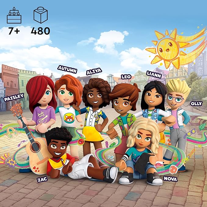 LEGO Friends Heartlake City Bus, Creative Building Toy for Girls & Boys Ages 7 and Up, with a Buildable Bus, Mobility Scooter and 3 Minidolls, Birthday Gift for Kids Who Love Pretend Play, 41759
