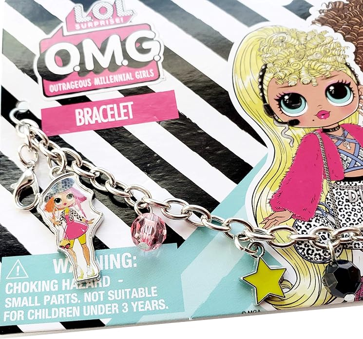 UPD Girls Beaded Charm Bracelet (LOL OMG)