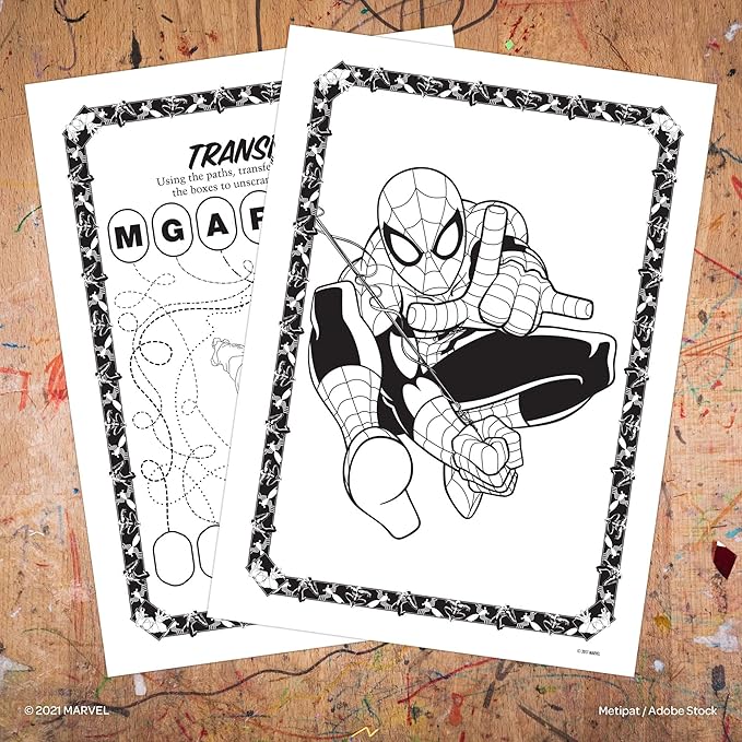 Spiderman Coloring & Activity Book Set Bundle (2 Books)