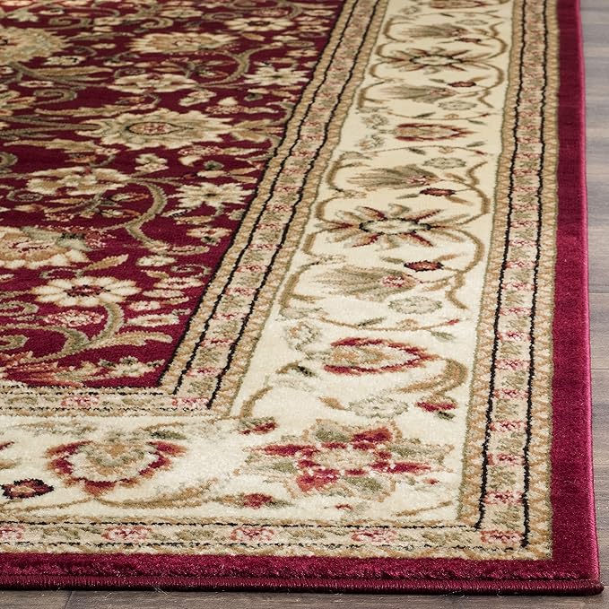 SAFAVIEH Lyndhurst Collection Runner Rug - 2'3" x 20', Red & Ivory, Traditional Oriental Design, Non-Shedding & Easy Care, Ideal for High Traffic Areas in Living Room, Bedroom (LNH212F)