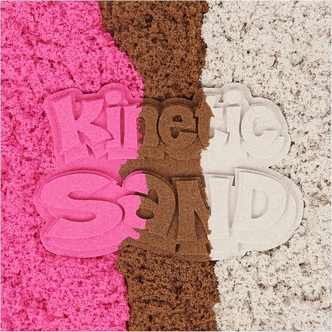 Kinetic Sand, Ice Cream Scents 3-Pack with 2lbs Scented Play Sand (Strawberry, Chocolate & Vanilla), Sensory Toys for Kids Ages 3 and up