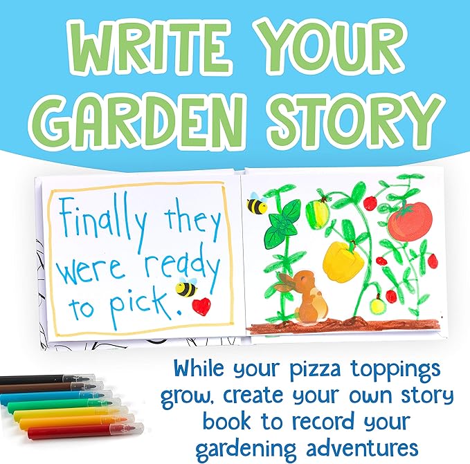 Creativity for Kids Pizza Garden Kit - Grow Your Own Pizza Vegetable and Herbs - Gardening Kit for Kids