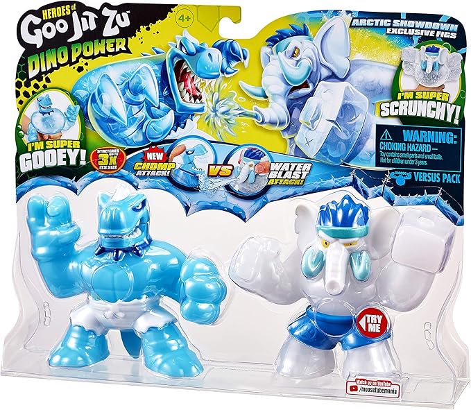 Heroes of Goo Jit Zu Dino Power Versus Pack Versus Pack - 2 Action Figures - Artic Showdown - Tyro Vs Gigatusk