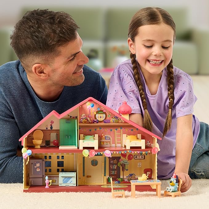 Bluey Celebration Home, Help Celebrate Birthday, with 11 Play Pieces of Removable Furniture and Accessories, Plus 1 Exclusive 2.5 Inch Figure