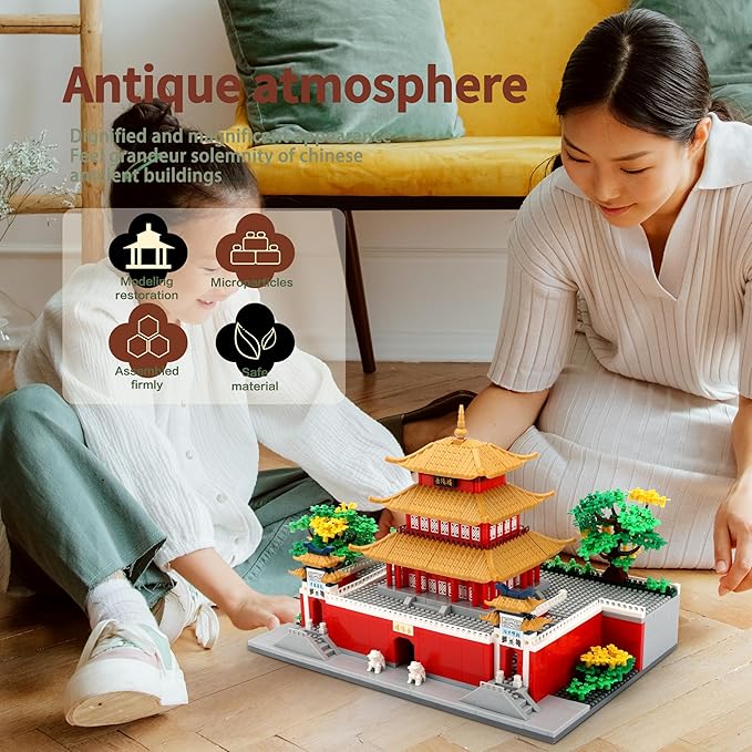 Chinese Famouse Architecture Micro Building Blocks Model Set for Adults - Yueyang Tower 2236 PCS