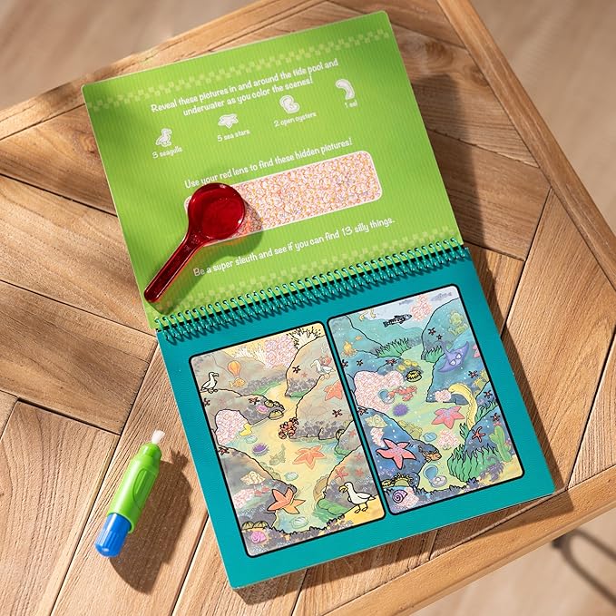 Melissa & Doug On the Go Water Wow! Reusable Water-Reveal Deluxe Activity Pad – Animal Antics