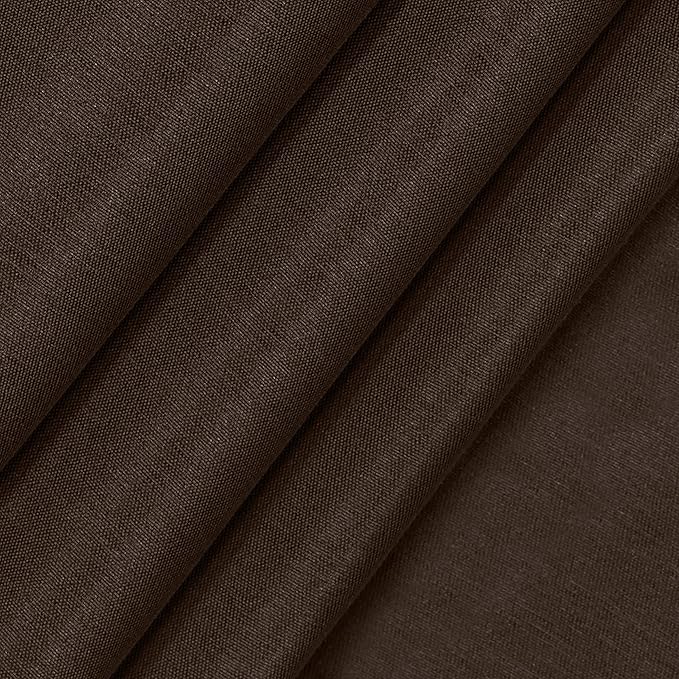 Eclipse Fresno Modern Blackout Thermal Rod Pocket Window Curtain for Bedroom (1 Panel), 52" x 84", Espresso