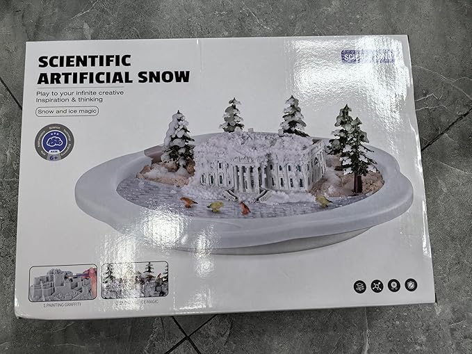 Snow Making Experiment Kits, Snow Making Fun Science Kits for Kids, DIY Educational Painting 3D Snow Scene Science Experiment Kit Snow Making Experiment Scene Painting DIY Model Science Toys-3002