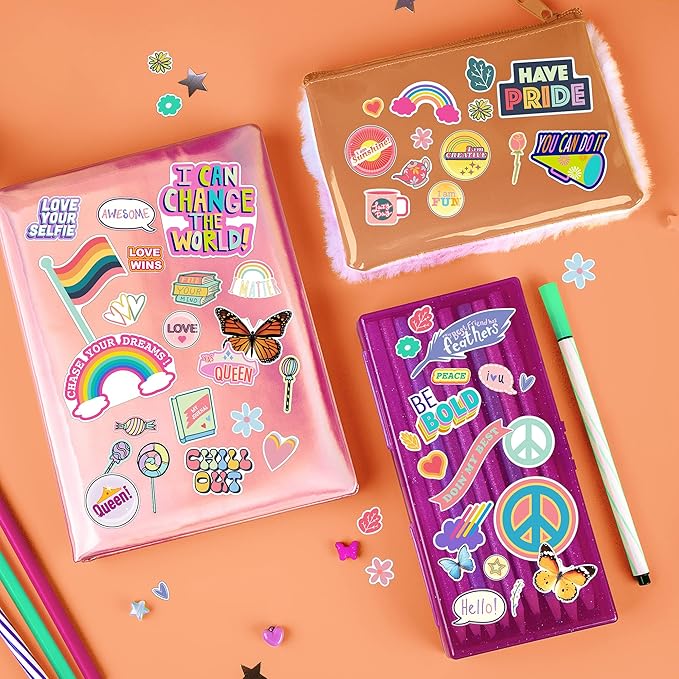Fashion Angels 1000+ Kindness Stickers for Kids Positive Affirmation & Mental Health Stickers - 40-Page Sticker Book for Scrapbooks, Planners, Rewards, Ages 6+